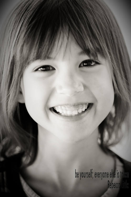 photograph of young Pasadena girl laughing