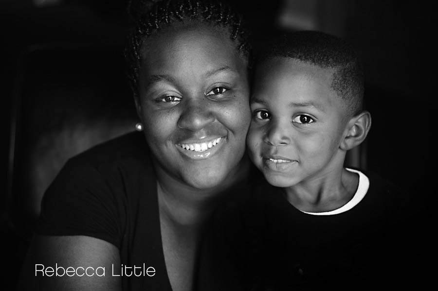 Mother and son portrait Rebecca Little Pasadena