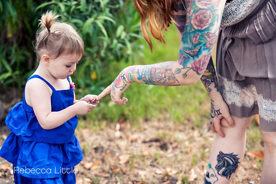 Tattooed mom and daughter Rebecca Little Photography