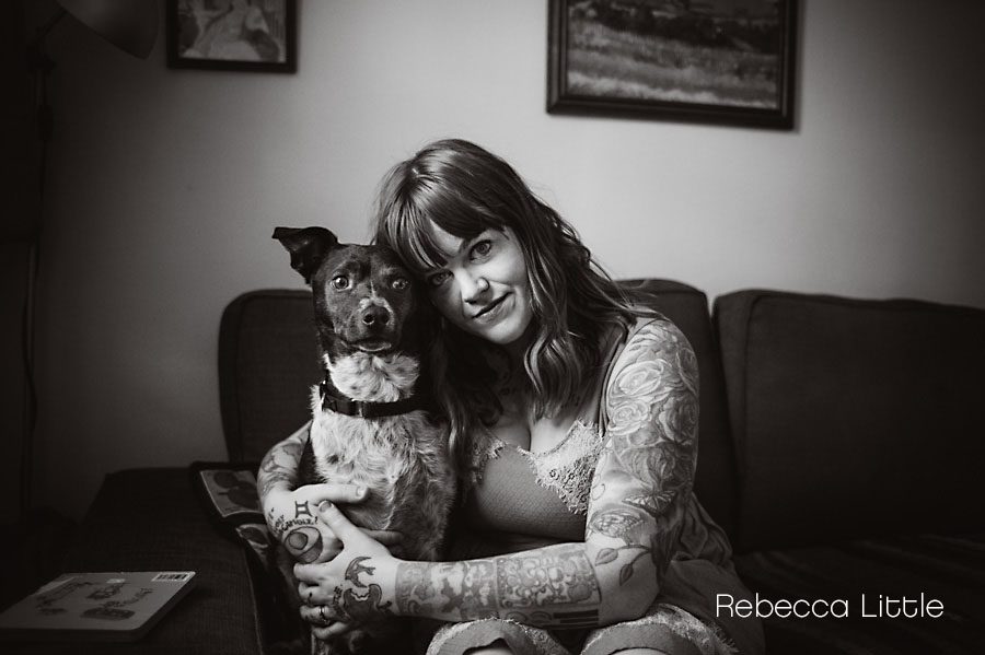 A girl and her dog Pasadena, CA Rebecca Little black and white lifestyle photography