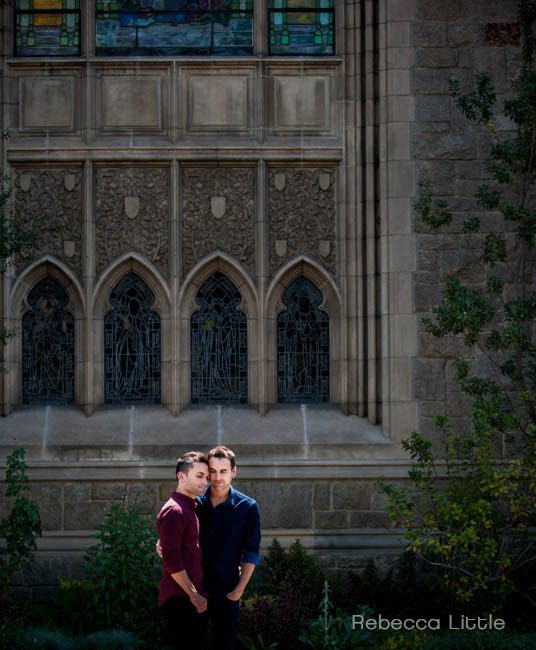 All Saints church photogrpahy by Rebecca Little same sex couple in Pasadena CA