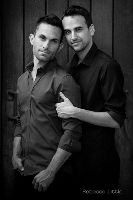 Same-sex-engagement-photos-in-Pasadena-black-and-white-portraits-by-Rebecca-Little-Photography-in-the-San-Gabriel-Valley