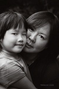Beautiful family photos of mother and daughter in black and white in San Marino Rebecca Little Photography in Pasadena CA