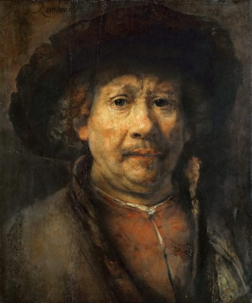 Rembrandt paining showing lighting with inverted triangle.